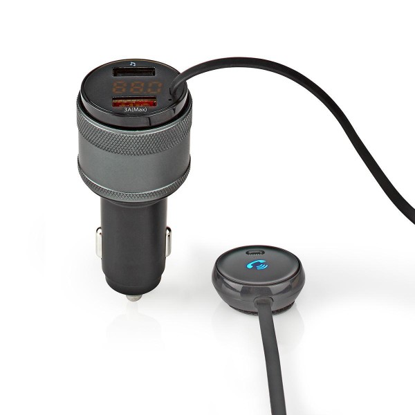 Kfz Audio FM Transmitter | Fest | freisprechend | 0.8 " | LED Bildschirm | Bluetooth® | QC 3.0 / 5.0